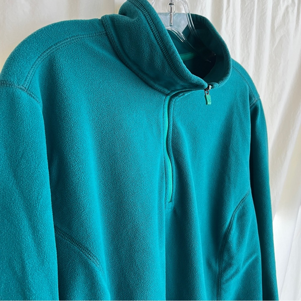 Eddie Bauer 1/4 Zip Soft Fleece Plus Sz 2X Black or Teal EACH SOLD SEPARATELY